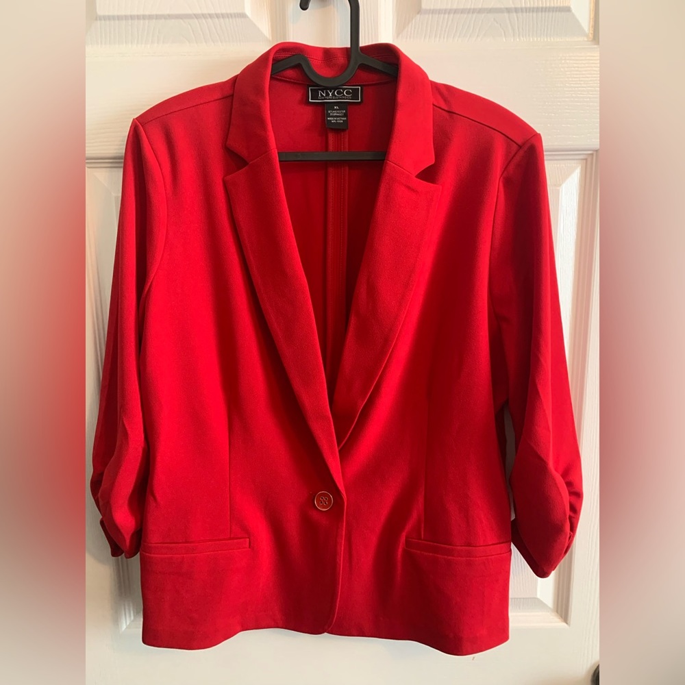 NYCC Open Style Red Color Blazer/ Jacket Size XL NEW